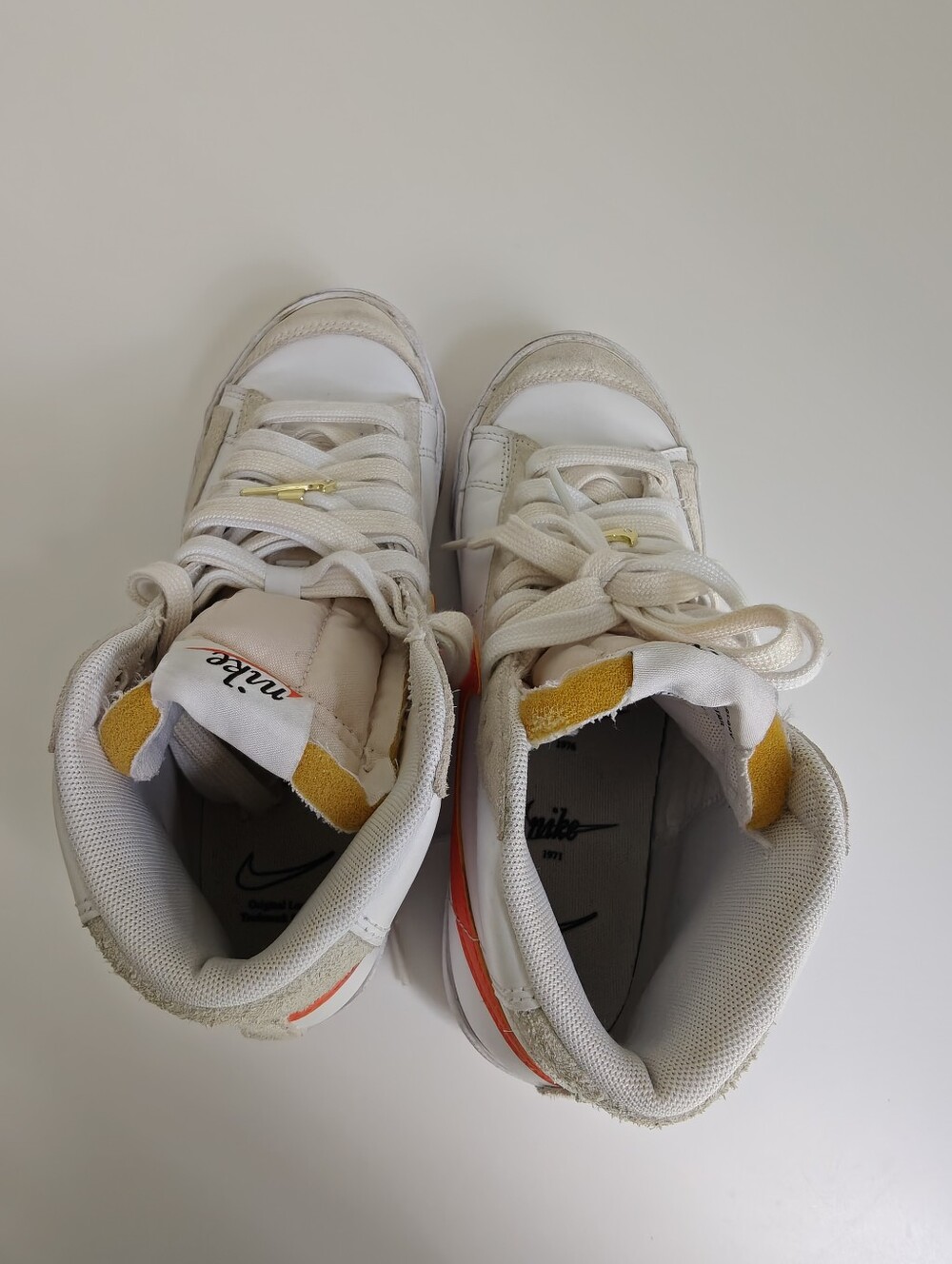 Nike Blazer Mid '77 SE 'First Use' sneakers outlined swoosh & gold charm Size 7 - Picture 7 of 11